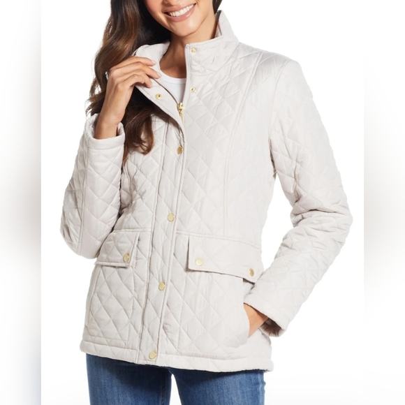 Weatherproof Modern Quilted Barn Jacket Adjustable Waist STONE HEARTH Large - Picture 4 of 11